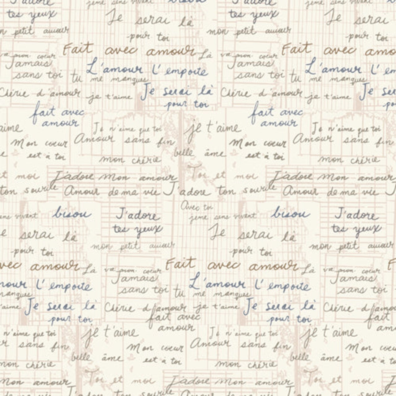 Fabric Art Gallery Vintage Love Mademoiselle by the Quarter Yard MMS97908